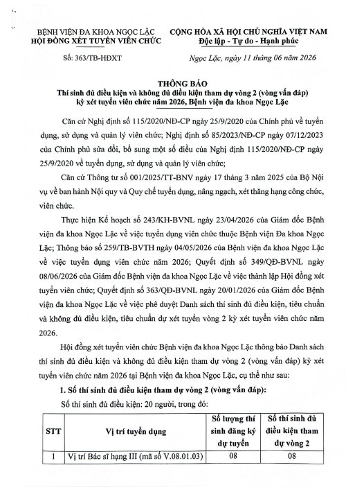 Th&ocirc;ng b&aacute;o th&iacute; sinh đủ điều kiện tham dự v&ograve;ng 2 kỳ x&eacute;t tuyển vi&ecirc;n chức năm 2026. (1)-h&igrave;nh ảnh-0.jpg